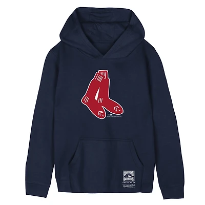 Sweat à capuche rétro Mitchell & Ness bleu marine Boston Red Sox pour enfant
