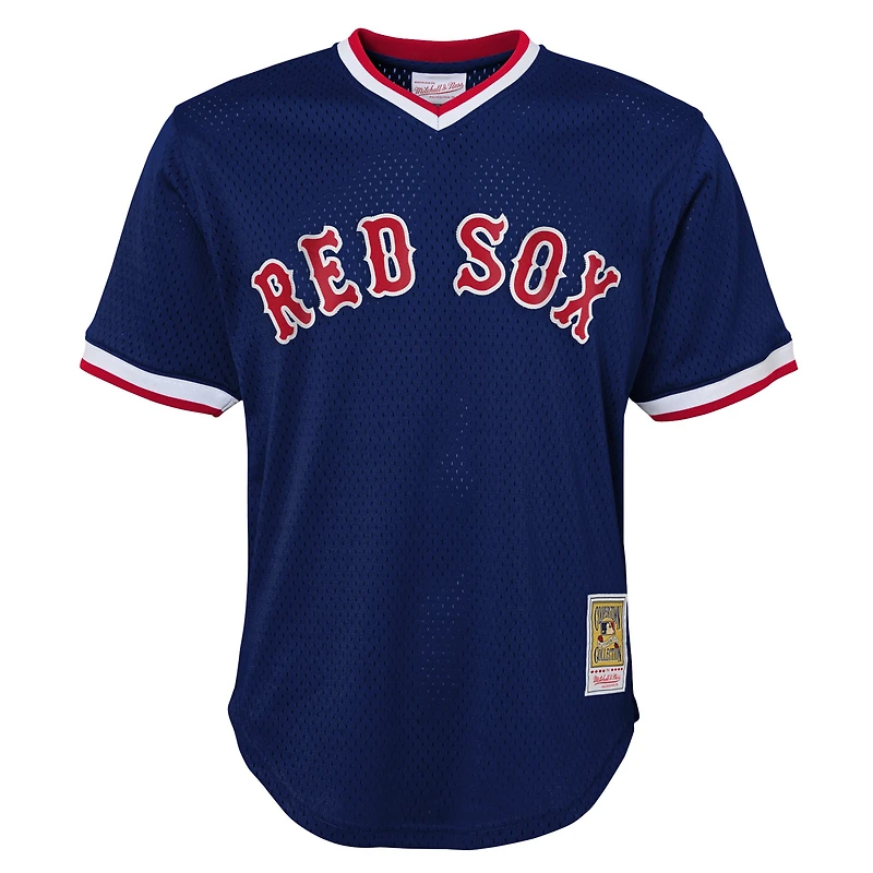 Youth Mitchell & Ness Ted Williams Navy Boston Red Sox Cooperstown Collection Mesh Batting Practice Jersey