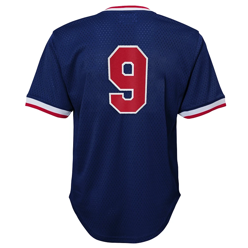 Youth Mitchell & Ness Ted Williams Navy Boston Red Sox Cooperstown Collection Mesh Batting Practice Jersey