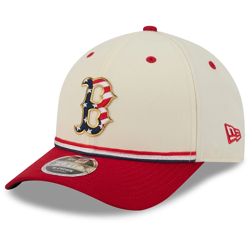 Youth New Era Cream/Red Boston Red Sox USA 250 9FORTY M-Crown Adjustable Hat