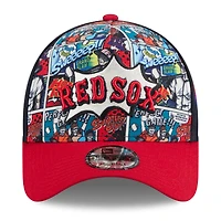 Casquette ajustable New Era bleu marine/rouge Boston Red Sox 2025 MLB Players' Weekend A-Frame 9FORTY pour jeunes
