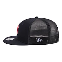 Youth New Era  Navy Boston Red Sox 9FIFTY Trucker Snapback Hat
