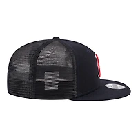 Youth New Era  Navy Boston Red Sox 9FIFTY Trucker Snapback Hat