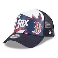 Youth New Era Navy Boston Red Sox Boom 9FORTY Adjustable Hat