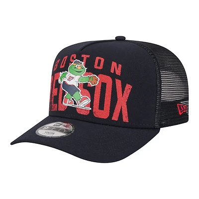 Casquette snapback New Era 9FIFTY pour jeunes, logo Boston Red Sox bleu marine dégradé.