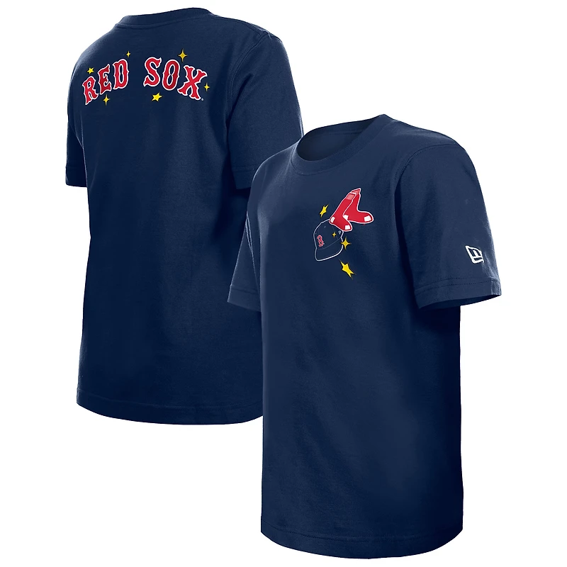 Youth New Era  Navy Boston Red Sox Stars & Cap T-Shirt