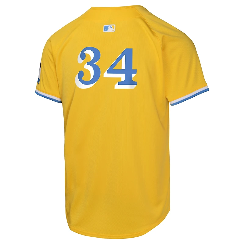 Maillot de joueur Nike David Ortiz Gold Boston Red Sox City Connect Limited pour jeune