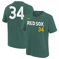 T-shirt Nike David Ortiz vert Boston Red Sox 2025 City Connect Fuse avec nom et numéro