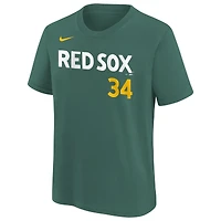 T-shirt Nike David Ortiz vert Boston Red Sox 2025 City Connect Fuse avec nom et numéro