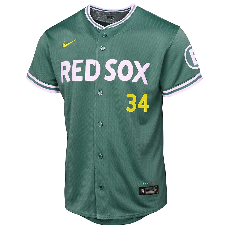 Maillot Nike David Ortiz vert pour jeune joueur retraité des Boston Red Sox 2025 City Connect Limited