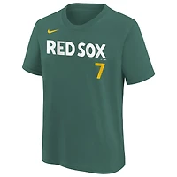 Youth Nike Masataka Yoshida Green Boston Red Sox 2025 City Connect Fuse Name & Number T-Shirt