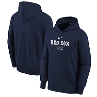 Sweat à capuche Nike pour jeune, bleu marine, Boston Red Sox, collection authentique, performance