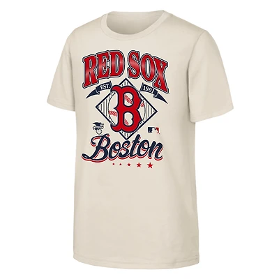 T-shirt Youth Outerstuff Natural Boston Red Sox Triple Hit