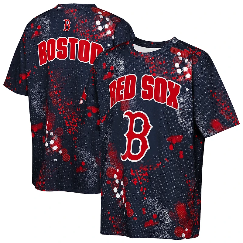 T-shirt Outerstuff bleu marine Boston Red Sox Y2 Tech Stadium Lights pour jeunes