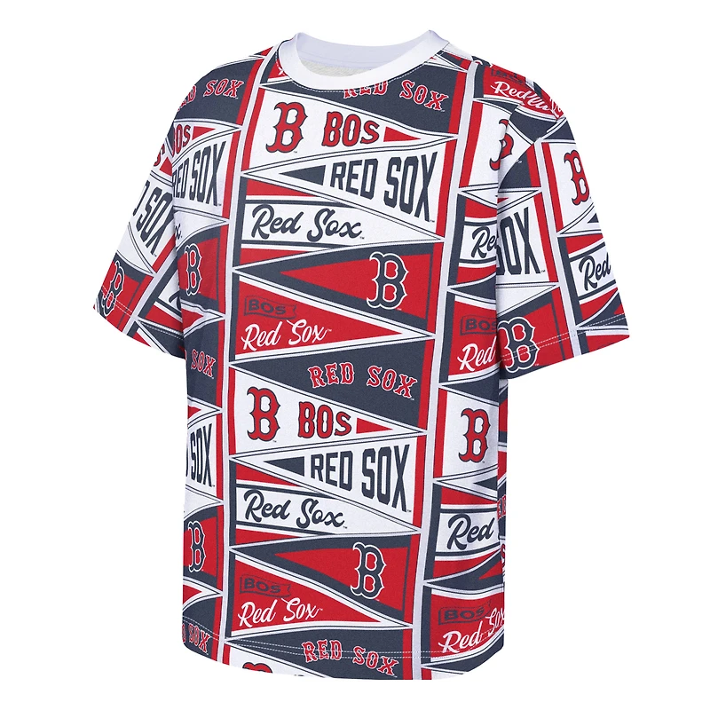Youth Outerstuff  Red Boston Sox All-Over Pennant T-Shirt