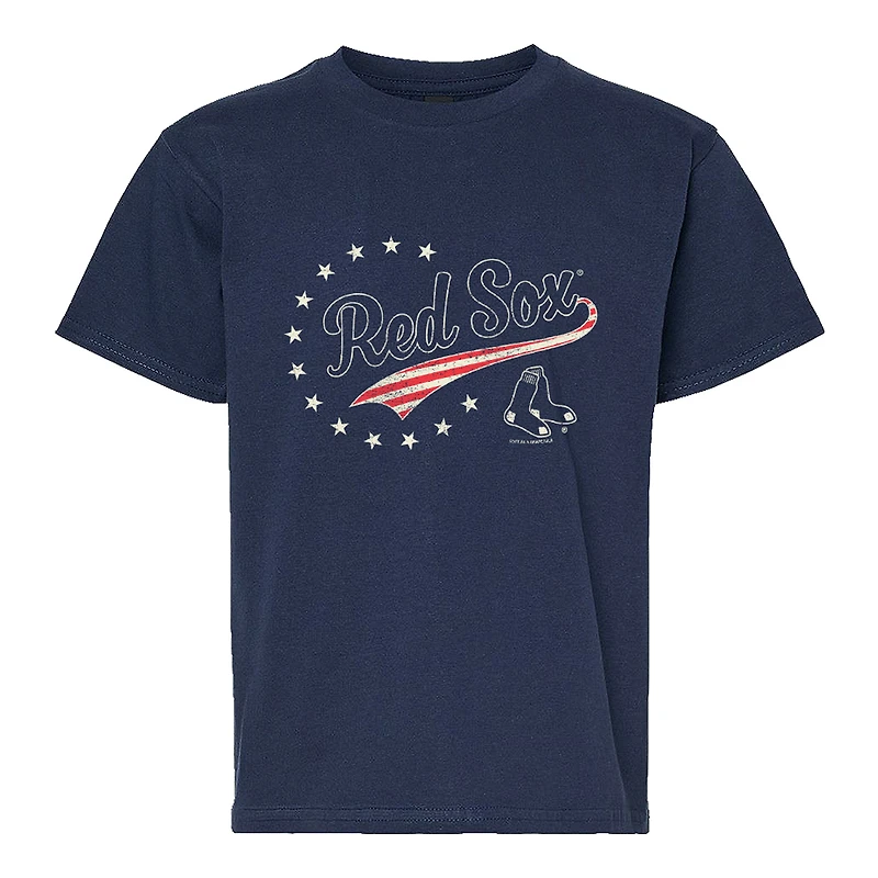 Youth Soft as a Grape Navy Boston Red Sox Americana T-Shirt