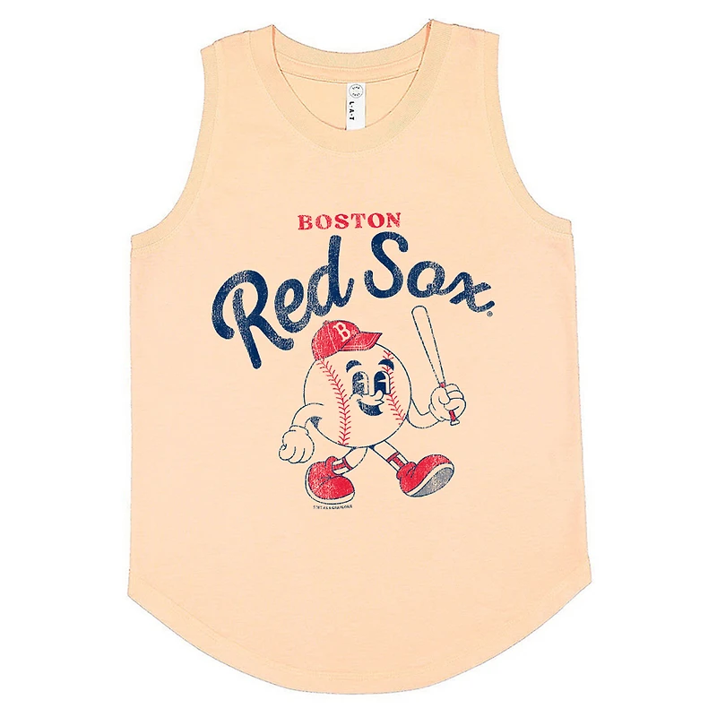 Youth Soft as a Grape Orange Boston Red Sox Game Day Tank Top