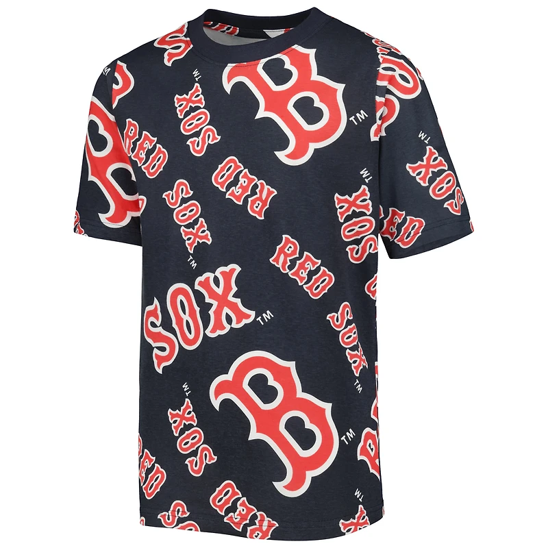 T-shirt d'équipe Boston Red Sox bleu marine pour jeunes, Stitches