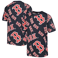 T-shirt bleu marine Boston Red Sox Allover Team pour jeune