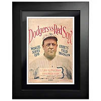 Boston Red Sox vs. Los Angeles Dodgers 1916 World Series - 12'' x 16'' Framed Program Cover
