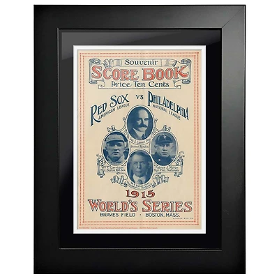 Boston Red Sox vs Philadelphia Phillies 1915 World Series - Couverture de programme encadrée 12'' x 16''