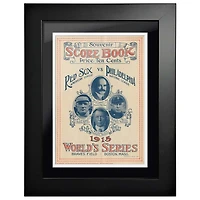 Boston Red Sox vs Philadelphia Phillies 1915 World Series - Couverture de programme encadrée 12'' x 16''