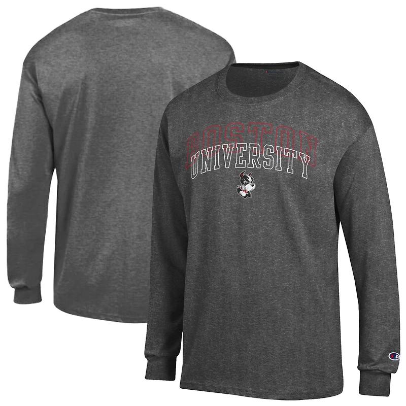 Men's Champion  Black Boston University Team Long-Sleeve T-Shirt