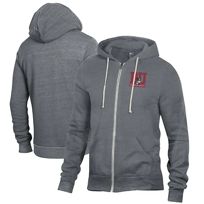 Men's Gray Boston University Rocky Full-Zip Hoodie