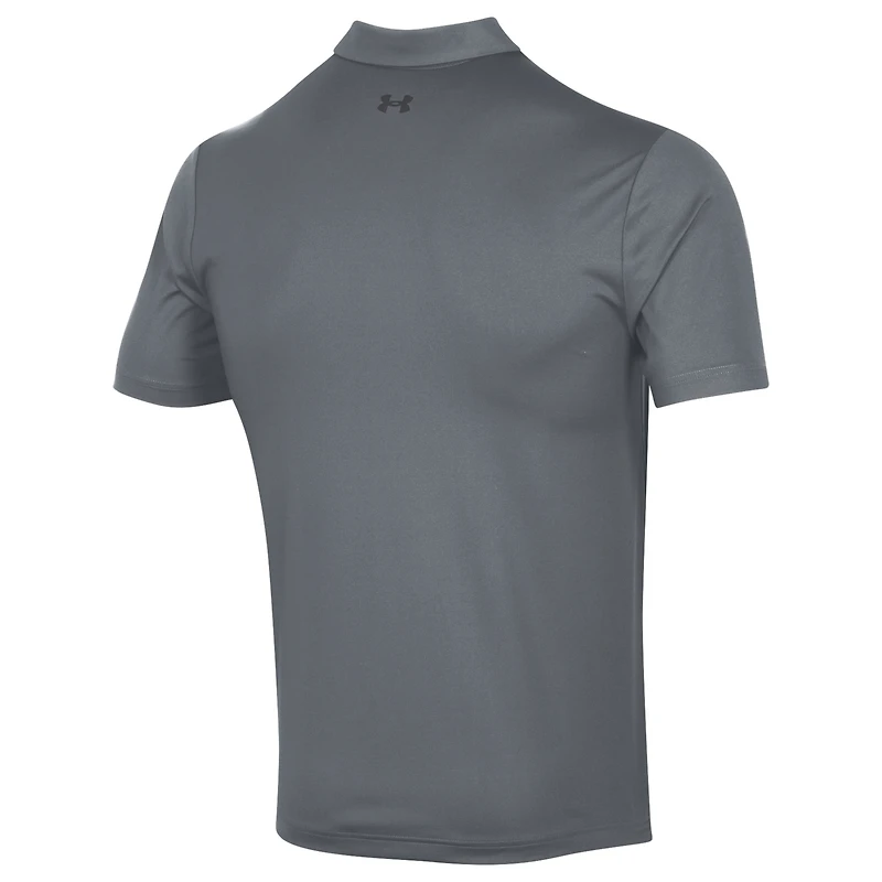 Polo brodé Under Armour Boston University Golf T2 gris pour homme