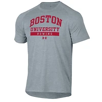 T-shirt technique Under Armour gris pour homme, aviron, Université de Boston (UA)