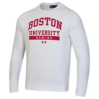 Sweat-shirt en polaire Under Armour Boston University Rowing All Day pour homme, blanc