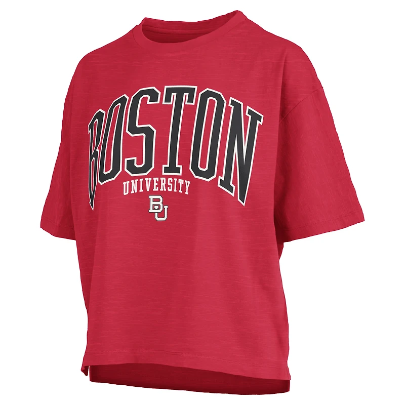 T-shirt rouge Pressbox pour femmes de l'Université Boston, modèle Nelson