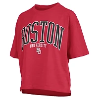 T-shirt rouge Pressbox pour femmes de l'Université Boston, modèle Nelson
