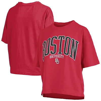 Women's Pressbox  Red Boston University Nelson T-Shirt