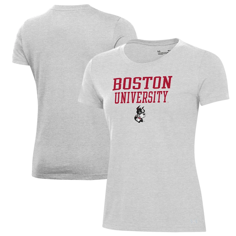 T-shirt de performance gris Under Armour pour femmes, Université Boston