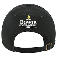 Casquette réglable de nettoyage latéral et arrière des Bulldogs de Bowie State '47 noires pour hommes