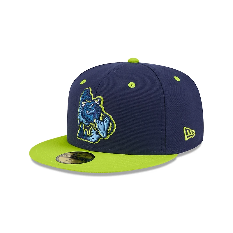 Men's New Era White Bowling Green Hot Rods Theme Nights 59FIFTY Fitted Hat