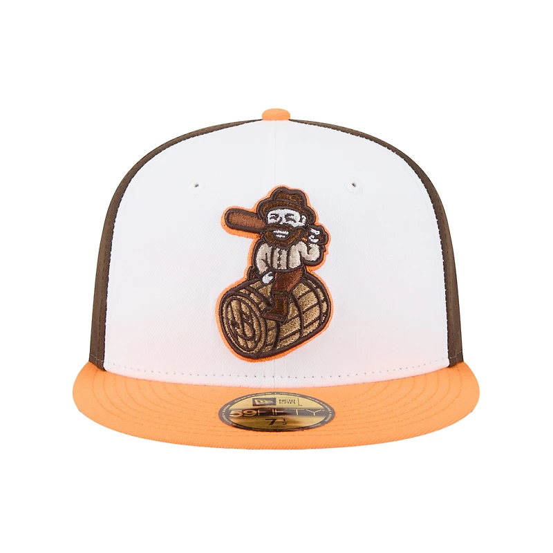 Casquette ajustée 59FIFTY pour homme New Era, thème Hot Rods, blanc et vert bowling