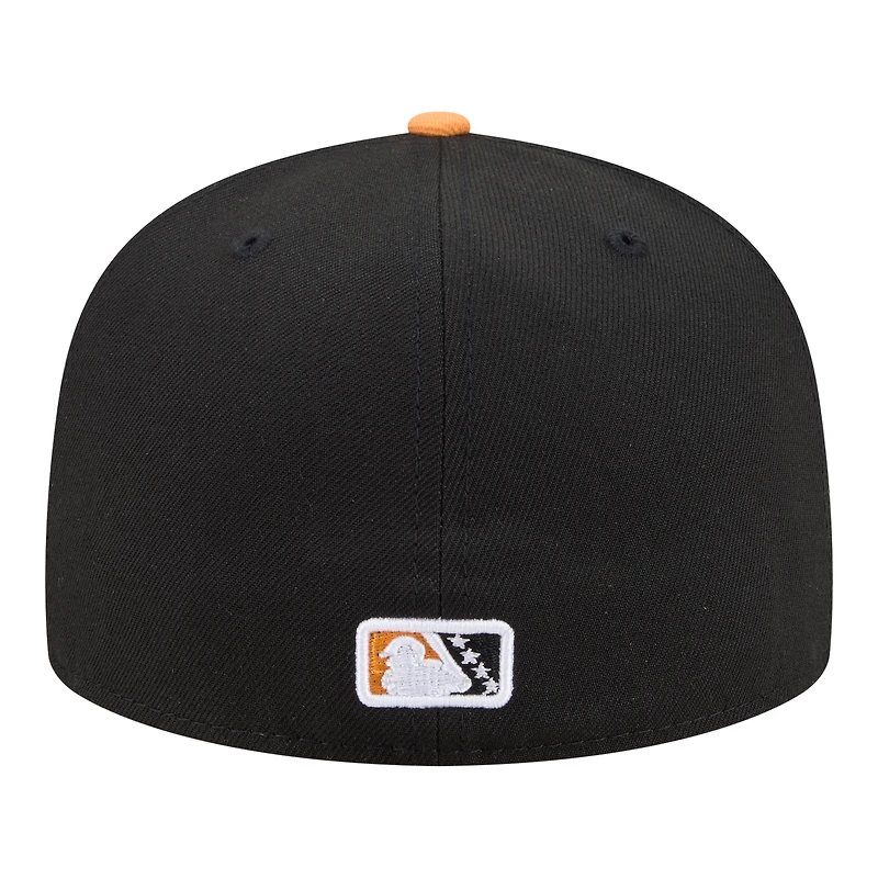 Casquette ajustée New Era 59FIFTY noire pour homme, motif Bowling Green Hot Rods Minor League Theme Nights