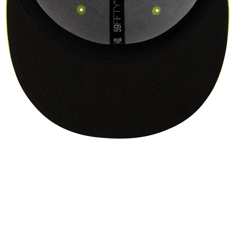 Casquette ajustée 59FIFTY New Era bleu marine Bowling Green Hot Rods Theme Night Cavemen pour hommes