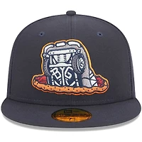 Casquette ajustée New Era bleu marine Bowling Green Hot Rods pour homme Sinkholes 59FIFTY