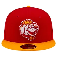 Casquette ajustée 59FIFTY New Era rouge Bowling Green Hot Rods pour hommes
