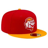 Casquette ajustée 59FIFTY New Era rouge Bowling Green Hot Rods pour hommes