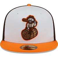 Men's New Era White/Orange Bowling Green Hot Rods Theme Night 59FIFTY Fitted Hat