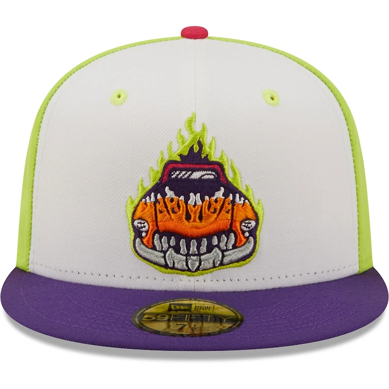 Men's New Era White/Purple Bólidos De Bowling Green Copa La Diversion 59FIFTY Fitted Hat