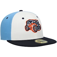Men's New Era White Bowling Green Hot Rods Authentic Collection Team Alternate 59FIFTY Fitted Hat