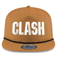 Men's New Era Khaki Bowman Gray Stadium Clash Golfer Snapback Hat