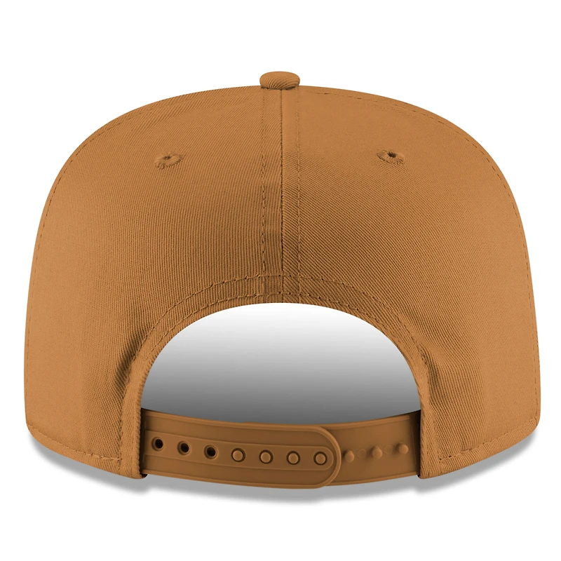 Men's New Era Khaki Bowman Gray Stadium Clash Golfer Snapback Hat