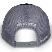Drapeau à damier pour hommes Sports noir Brad Keselowski BuildSubmarines.com Sponsor de l'équipe Chapeau réglable