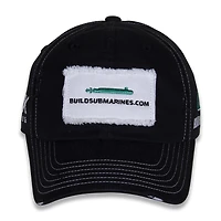 Chapeau réglable à drapeau à damier pour hommes, noir, Brad Keselowski BuildSubmarines.com